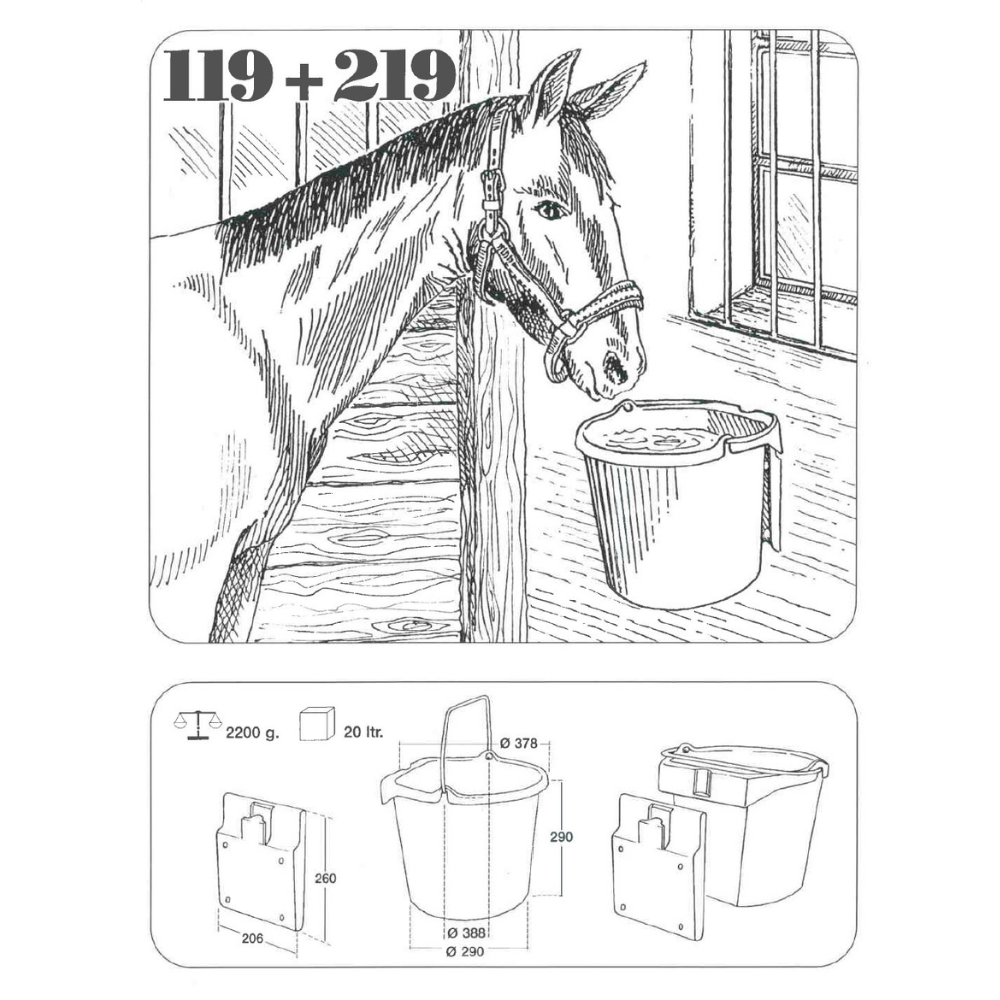 Spainis ar plakanu malu, uzkarināms, 20 litri